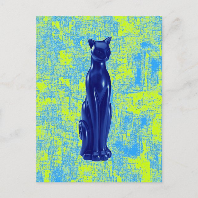 Cat Blue ~ Postcard (Front)