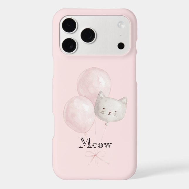 Cat Blush Pink Balloons   (Back)