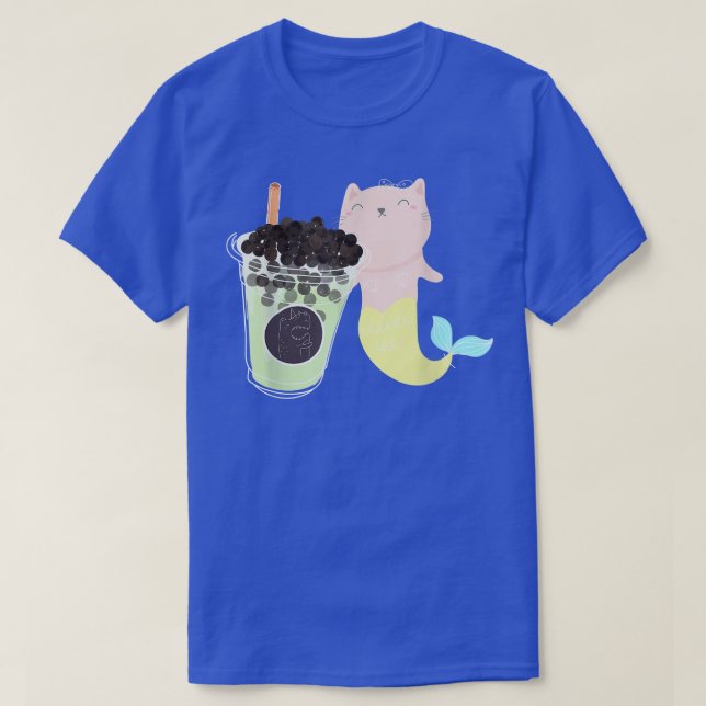 Cat Boba Tea Bubble Tea Anime Kawaii - Cute Cat557 T-Shirt (Design Front)