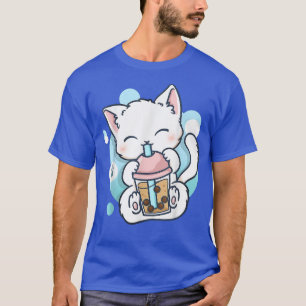 Cat Boba Tea Bubble Tea Anime Kawaii Neko Gift Gir T-Shirt