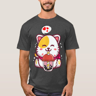 Cat Boba Tea Bubble Tea Anime Kawaii Neko Gifts Gi T-Shirt