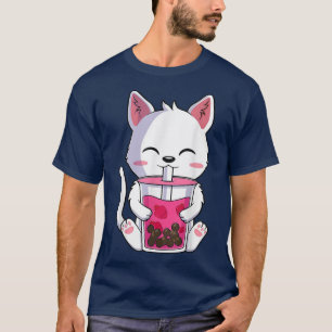 Cat Boba Tea Bubble Tea Anime Kawaii Neko Gifts Gi T-Shirt