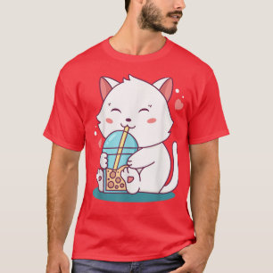 Cat Boba Tea Bubble Tea Anime Kawaii Neko Japanese T-Shirt