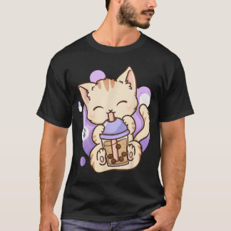 Cat Boba Tea Bubble Tea Anime Kawaii Neko  T-Shirt
