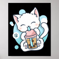 Cat Boba Tea Bubble Tea Kawaii Anime Japanese Neko