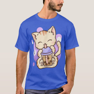 Cat Boba Tea Bubble Tea Kawaii Anime Japanese Neko T-Shirt