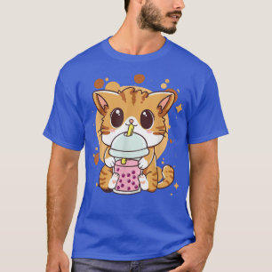 Cat Boba Tea Bubble Tea Kawaii Anime Japanese Neko T-Shirt