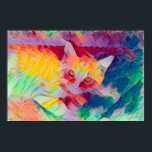 Cat Boho Yellow Colourful Hippie Pop Art Poster<br><div class="desc">Cute tabby cat pop art. Boho yellow purple blue orange green wall art. Cool,  modern,  trendy,  chic design. Unique one-of-a-kind poster design. Look for matching products in my store collection. Image copyright Marg Seregelyi Photography.</div>