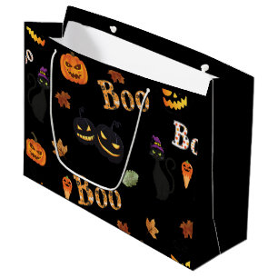 Cat Boo Halloween Large Gift Bag