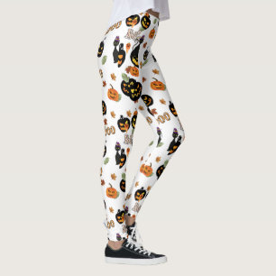 Cat Boo Halloween Leggings
