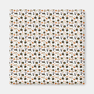 Cat Boo Halloween Magnet
