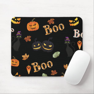 Cat Boo Halloween Mouse Pad