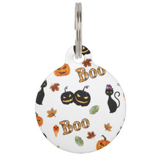 Cat Boo Halloween Pet Tag