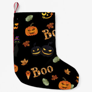 Cat Boo Halloween Small Christmas Stocking