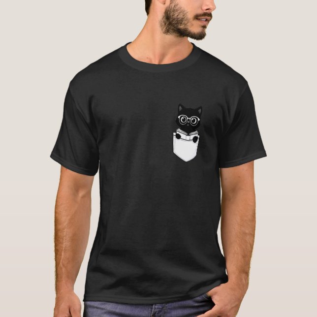 Cat Book Chest Bag T-Shirt (Front)