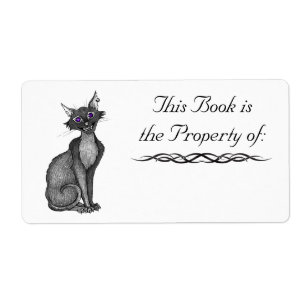 Cat Book Label