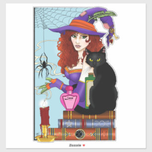 Cat Books Witch Potions