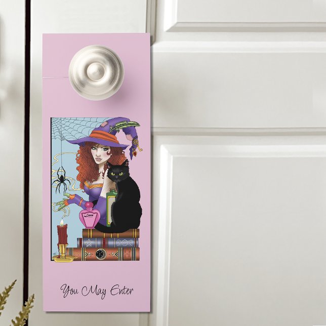 Cat Books Witch Potions Door Hanger (Creator Uploaded)