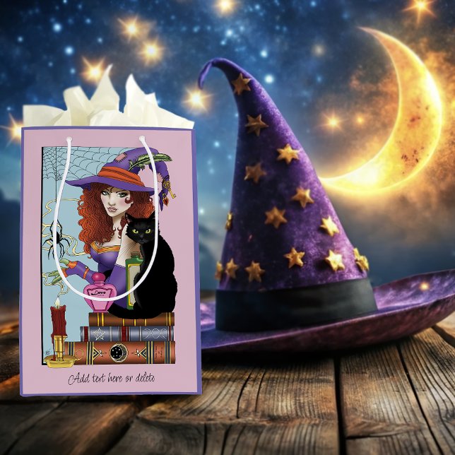 Cat Books Witch Potions Medium Gift Bag (Creator Uploaded)
