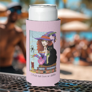 Cat Books Witch Potions Seltzer Can Cooler