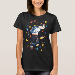 Cat Bouldering Rock Climbing Funny Colorful Climbe T-Shirt