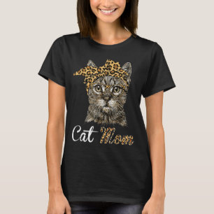 Cat Bow Cat Lovers Mom Smile T-Shirt