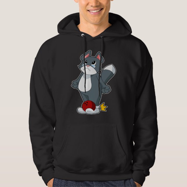 Cat Bowling Bowling ball Sports Hoodie (Front)