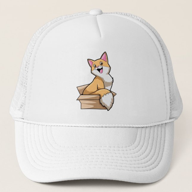 Cat Box Trucker Hat (Front)