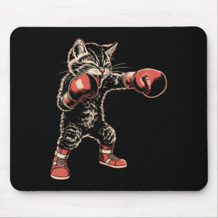 Cat Boxing Boxing Lover Boxing Boxer Funny MMA Mouse Pad