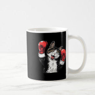 Cat Boxing Champion Funny Cute Kitten Fighter Coffee Mug