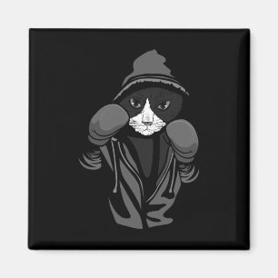 Cat Boxing Creative Animal Lovers Cool Boxer Gift Magnet