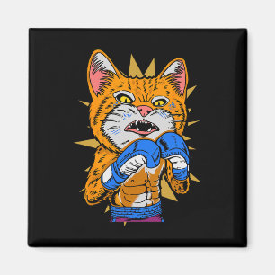 Cat Boxing Kitten Boxing Gloves Boxer Funny Cat Me Magnet