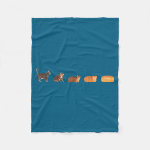 Cat bread loaf evolution funny cat mum cute kitten fleece blanket