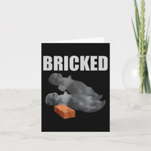 Cat Bricked Funny Knocked Out Meme Silly Cats Sayi Card