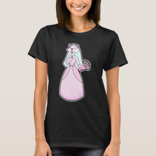 Cat Bride Bunch of flowers Wedding T-Shirt