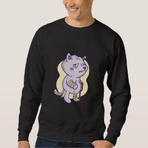 Cat Broken Sad Cat Broken Sweatshirt