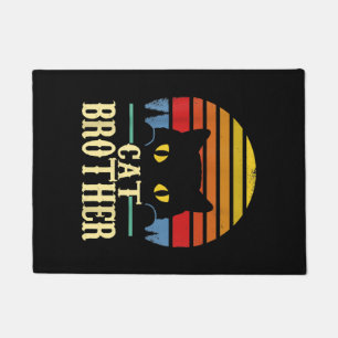 Cat Brother Vintage Eighties Style Retro T-shirt Doormat