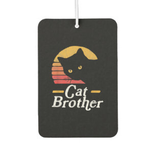 Cat Brother Vintage Style Retro Gift For Cat Lover Car Air Freshener