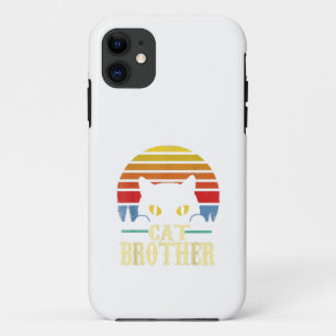 Cat Brother Vintage Style Retro Gift For Cat Lover iPhone 11 Case