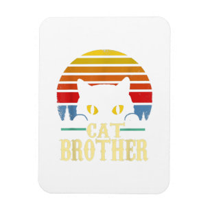 Cat Brother Vintage Style Retro Gift For Cat Lover Magnet