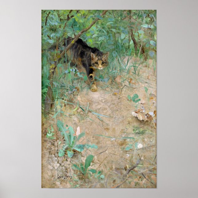 Cat, Bruno Liljefors Poster (Front)