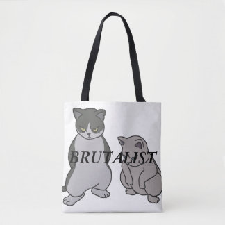 CAT BRUTALIST  TOTE BAG
