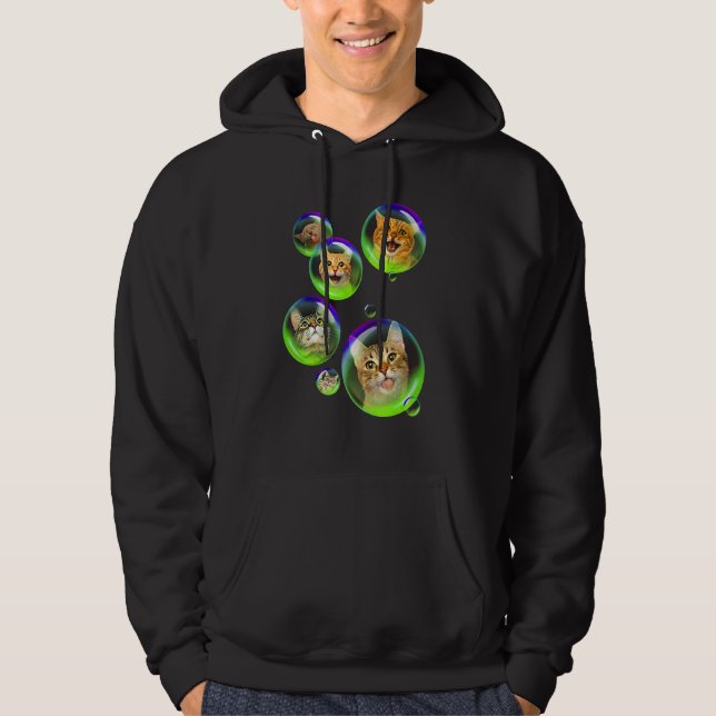 Cat Bubble Soap-Gigapixel  Kitty Cat Hoodie (Front)