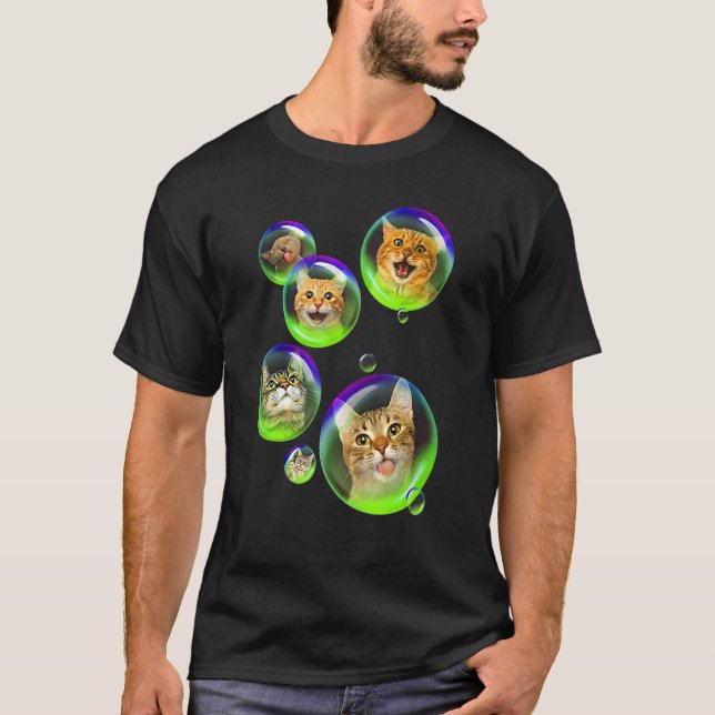 Cat Bubble Soap-Gigapixel  Kitty Cat T-Shirt (Front)