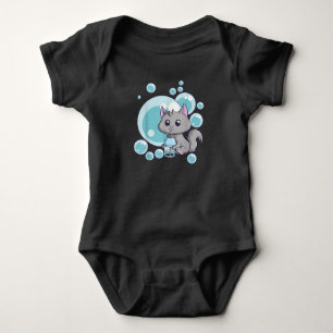 Cat Bubble Tea Gift Funny Boba Tea Cats Design Baby Bodysuit