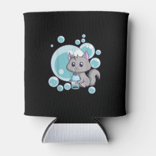 Cat Bubble Tea Gift Funny Boba Tea Cats Design Can Cooler