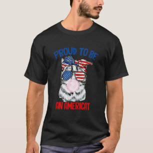 Cat Bubblegum American 4th of July Cat Sunglasses T-Shirt