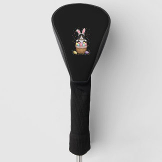 Cat Bunny Ears Eggs Meowy Easter Rabbit Lover Men  Golf Head Cover