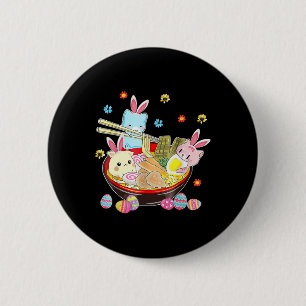 Cat Bunny Ears Ramen Kawaii Easter Day Anime Lover 6 Cm Round Badge