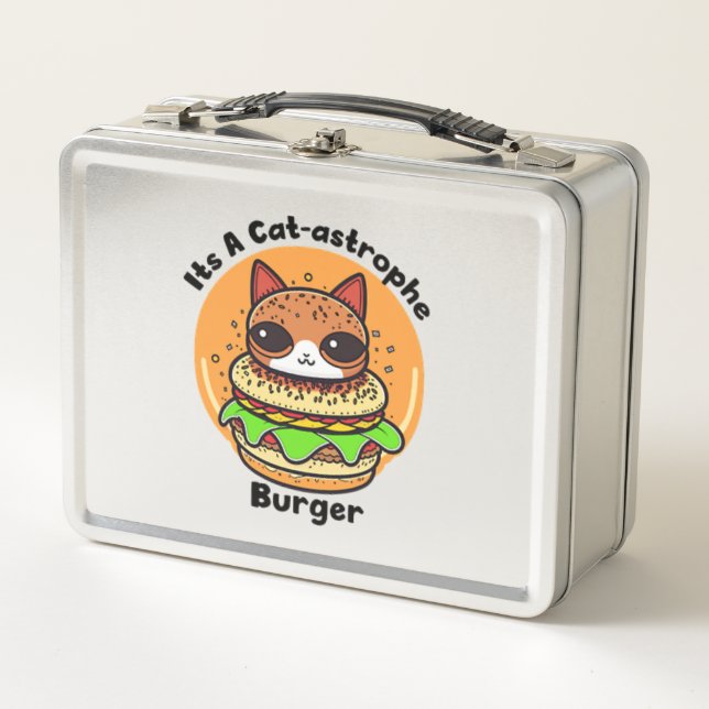 Cat Burger 1 Metal Lunch Box (Front)